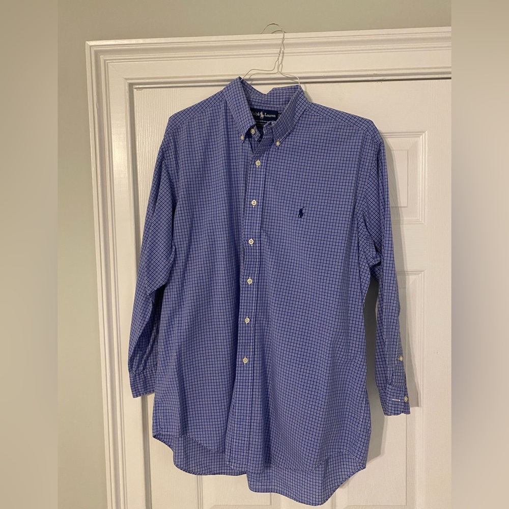 Polo Ralph Lauren Men's Blue Checkered Shirt